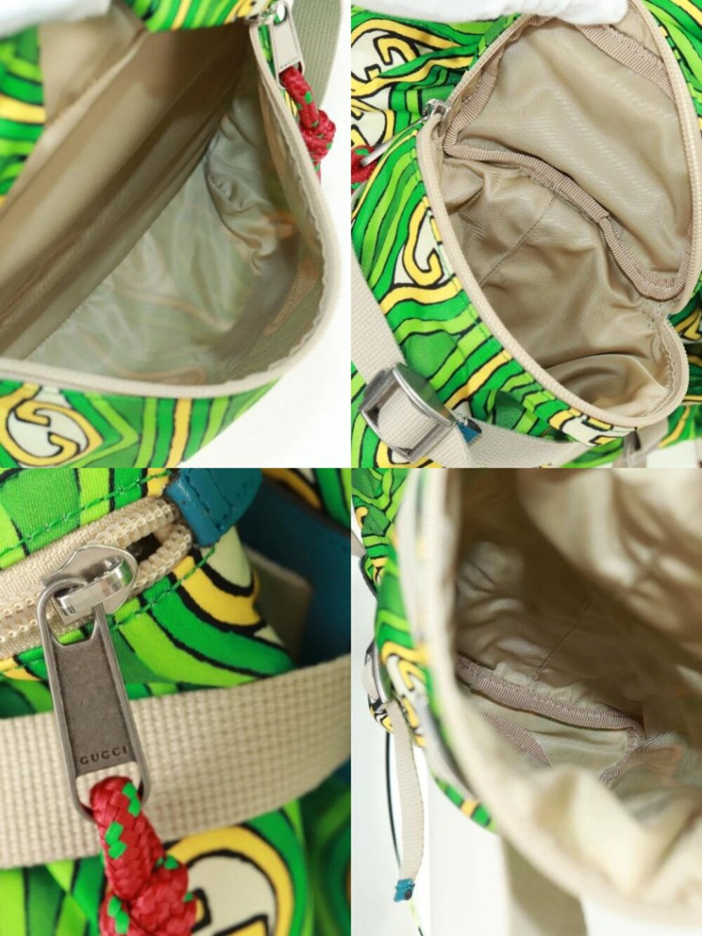 GUCCI The North Face Backpack Nylon Green Silver 650294 Auth 170794SAM - Picture 15 of 15